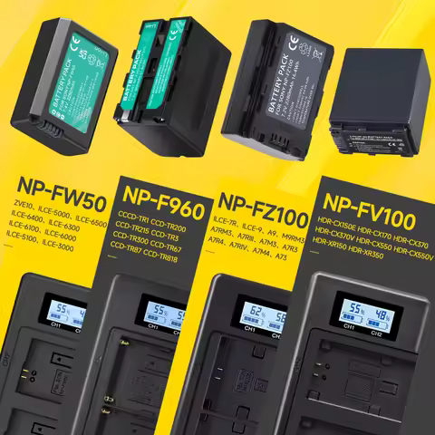 NP-FW50 NP-FZ100 NP-F960 970 NP-FV100 LCD USB Dual Charger LCD Screen Display Smart Charger for Sony