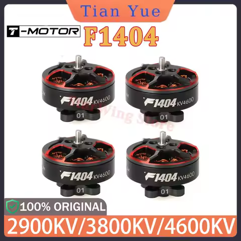 T-MOTOR F1404 1.5mm Shaft Brushless Motor 2900/3800/4600KV 3-6S for 2.5-4inch FPV Cinewhoop Drone Pa