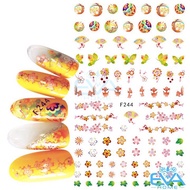 3D Nail Sticker Decorated with Flower Pattern F244