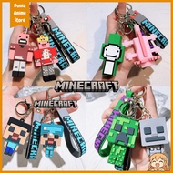 GANTUNGAN MINECRAFT Keychain Creeper Technoblade Steve Dream Axolotl Notch CuteKeychain