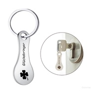 Crazy Easy to Use Shopping Cart Keychain Charm Pendant 3 Pieces Sturdy Stainless Steel Trolley Coin 