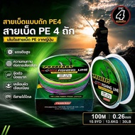 Fishing Line PE Braided 4 Strands 4 100 Meters Multicolor Durable braided line