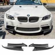 2PCS Carbon Fiber Front Bumper Lip Splitter Spoiler Flap Cupwings for B MW 08-12 E92 E93 M3 M-sport
