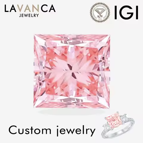 1.0-2.5ct HPHT/CVD Fancy Pink Lab Grown Diamonds Pink Princes Cut Lab Created Diamonds IGI Certifica