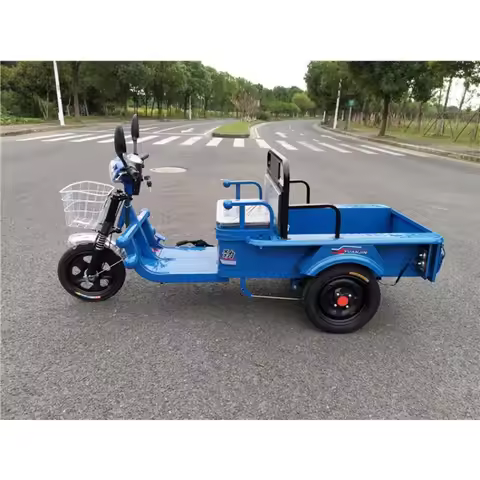 Electric tricycle truck, new household battery tricycle, adult scooter, heavy-duty small freight fla