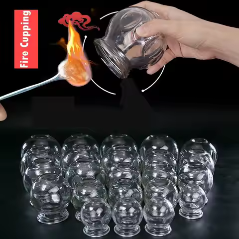 Glass Cupping Therapy Set Fire Cup Vacuum Cupping Physiotherapy Device Meridian Dredging Cupping Cup