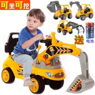 Excavator toy, children's toy, ride-on excavator, construction vehicle, sliding toy for boys, new mo