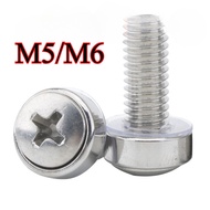 [Screw] 304 Stainless Steel Crown Screw Phillips Screw M5/M6