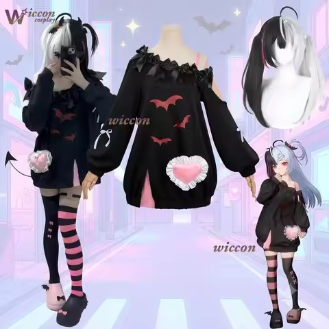 NTE Neverness To Everness Lacrimosa New Moon Lullaby Cosplay Costume Black Pajamas Sleepwear For Hal