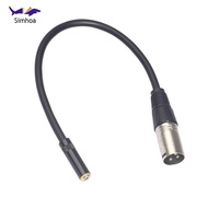 Simhoa 3.5mm/RCA to XLR Audio Cable Wire for Microphone Amplifier Speaker 30cm/0.98ft