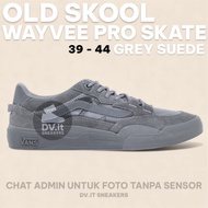 100% Sepatu Sneakers Casual Kasual Skateboard Pria-vans-Old Skool Wayvee Pro Skate Grey Suede Size 3