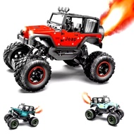 RC Star Remote Control Car Toy Jeep Diecast Rubicon Waterproof Metal Spray Smoke 2.4Ghz Can Be Used 