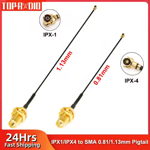 1PC RG0.81mm 1.13mm RF Pigtail Extension Cable SMA Female RP-SMA to U.FL MHF1/MHF4 IPX Female for Wi