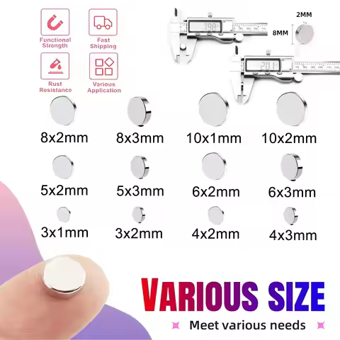 Super Powerful Magnet Strong Magnet Round Small Magnet for Decoration, Fridge, DIY, Office, 3x1,3x2,