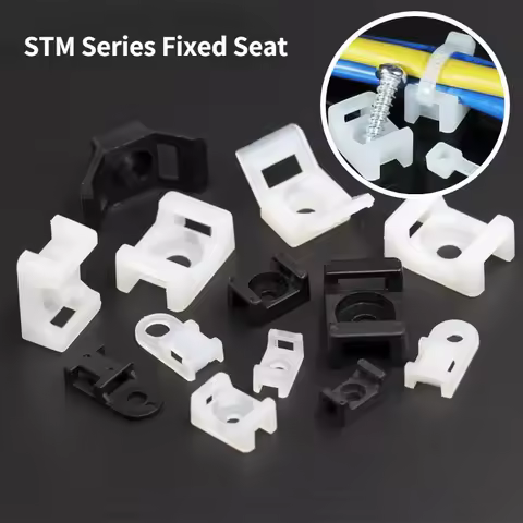 STM Series Cable Tie Saddle Type Installation Plastic Base Wire Clip Wire Fixing Seat Screw Hole Cab