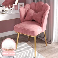 Nordic Chair Modern Design Monoblock Chair High-Grade Leather Pink Chair Make up Chair