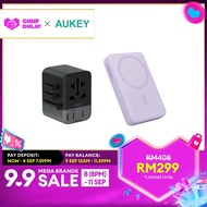 9.9 Aukey Travel Essentials Bundle (Travel Adapter + 10K Magsafe Powerbank)