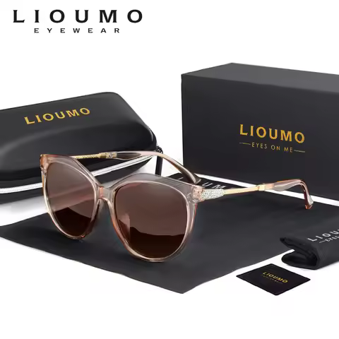 LIOUMO Fashion Trend Women Polarized Sunglasses Gradient Lens Sun Glasses Luxury Glasses Anti-Glare 