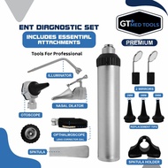 GT MED Professional ENT Diagnostic Set Fiber Optic Otoscope Ophthalmoscope Portable Ear & Eye Examin