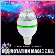 LAYOR Rotating Bulb DJ KTV 3W LED B22 E27 Disco Lamp