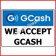 ✤ ✔ Laminated Signages We Accept Gcash Signage Sign Boards Gcash Signages Cash In Cash Out