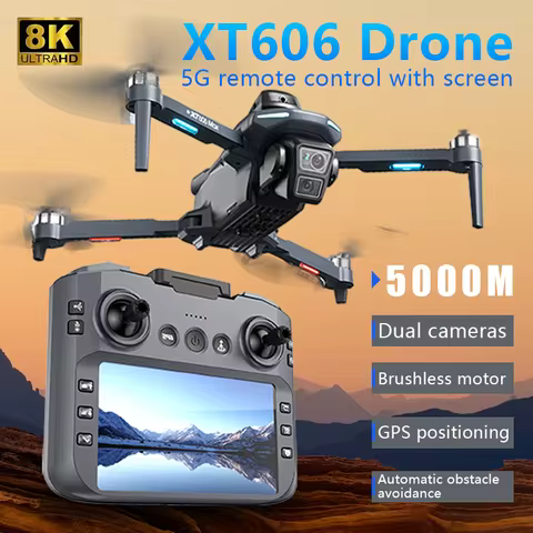 New XT606 Mini Drone 8K HD dual camera Professional aircraft Brushless Drone Hot 5G GPS positioning 