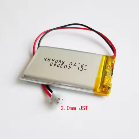 3.7V 600mAh Lithium Polymer LiPo Rechargeable Battery + JST PH 2.0 2Pin Connector For GPS DVD E-book