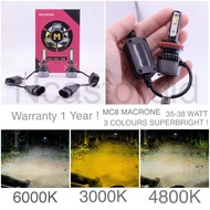 MC8 LED LAMP MACRONE 3 COLORS HEADLIGHT H4 3000K/4800K/6000K