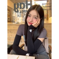 Cute Cartoon Ice Silk Sun Protection Sleeve Outdoor Ultraviolet Protection Sleeve Finger Thin Style 