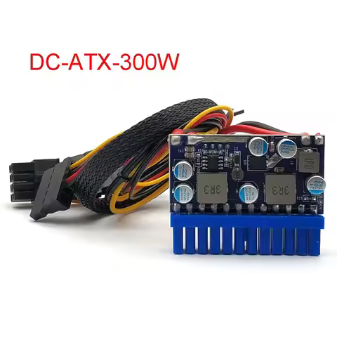 High Power 300W 12V DC5.5*2.5MM Male Input DC-ATX Peak PSU Pico ATX Switch Mining PSU 24pin MINI ITX