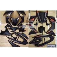 HLD Cover Set RS150 V1/V2 Winner Matt Black Gold/Orange Honda RS150 Cover Set Winner 150