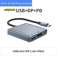 3 In1 Type C to DP Hub Adapter 8K 60Hz,PD 100W,USB 3.0 Seamless Connectivity Converter  for    Pro