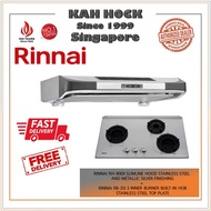 RINNAI RH-90ER SLIMLINE HOOD STAINLESS STEEL+ RINNAI RB-3SI 3 INNER BURNER HOB BUNDLE