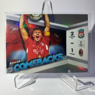 Football Card For Collection STEVEN GERRARD LIVERPOOL ISTANBUL TURKEY (24 May 2005) TOPPS FINEST 202