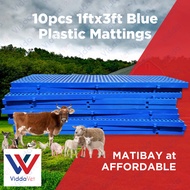 10PCS Viddavet 1X3 Plastic Mattings Blue 1x3 Blue Plastic Flooring plastic matting heavy duty 1x3