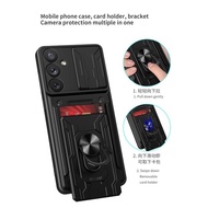 Samsung A34 5G - CardX Army Flip Lens Card Shockproof Armor Case