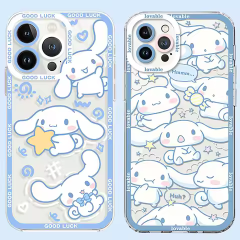 Sanrio Kuromi Cinnamoroll Case for iPhone 16 14 11 Pro Max 13 12 Mini XR XS X 8 7 6 6S Plus SE 2020 