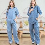 Demin.club Striped Jeans Set P Logo