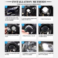 AOTOINK 1 pair H4 H7 Car LED Headlight Bulb H1 H3 H11 H27 880 9005 HB3 9006 HB4 LED Fog Light 3000K 