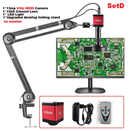 YIZHAN 4HD Digital Microscope 4K กล้องไมโครสโคปดิจิทัลกล้องต่อเนื่องซูม150X 215X C-Mount เครื่องมือซ