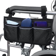 Wheelchair Chair Armrest Bag Storage Wheelchair Storage Accessories Multi-Capacity Office Seat Armrest Storage Bag