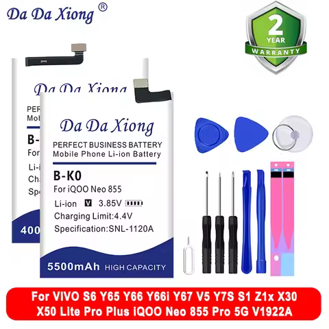 New B-K0 B-H6 B-H3 B-K5 B-B2 Battery For VIVO Y67 V5 S6 Y65 Y66 Y66i Y7S S1 Z1x X30 X50 Lite Pro Plu