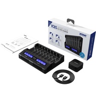 XTAR VC8S Rechargeable 18650 21700 Battery Charger 8 Slots USB C Battery Charger Test Batteries Real