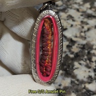 Red Pillar Leklai Pendant (Uncommon) 稀有红柱力泥吊坠Leklai Amulet 马来西亚力泥 100% Natural Leklai