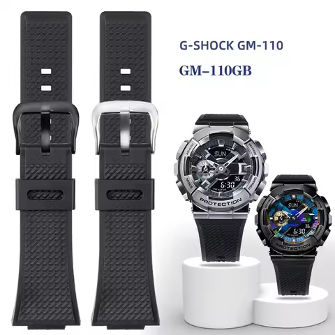 New Silicone Watchband For Casio GM110 GM-110 Strap G-SHOCK GM-110GB Waterproof Soft Rubber Watch Ba