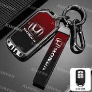 Key Fob Cover with zinc alloy Keychain For Honda Accord EX EXL Civic Crv Crz Hrv Pilot Ridgeline 201