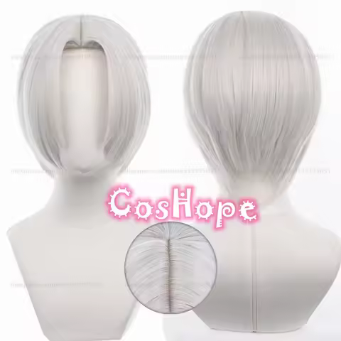 Izana Kurokawa Cosplay Wig 34cm Short Straight Silver Grey Wig Cosplay Anime Cosplay Wigs Heat Resis