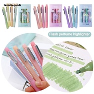 FAVORITEGOODS 4Pcs Highlighter, DIY Art Mark Key Points Colorful Gel Pen Set, Multifunctional Color 