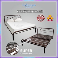 Lamoison 3V Powder Coat Metal Double Bed Frame Katil Queen Besi Queen Bed Frame Queen Size ( NORMAL / SUPER BASE )