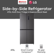 LG Inverter 470L Multi Door Fridge GC-B47FFQAB | Essence Black Steel Peti Sejuk 冰箱